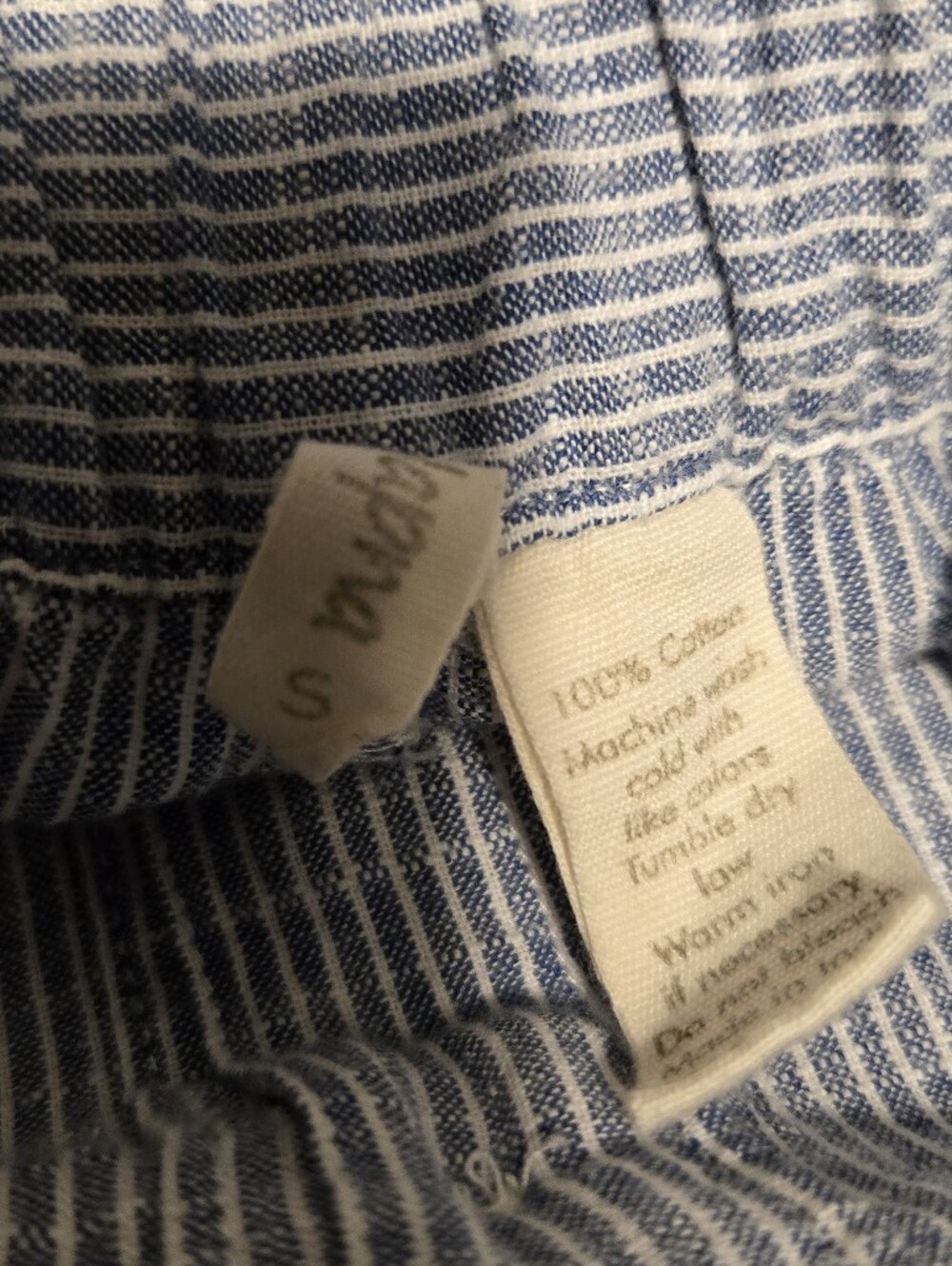 Japna Blue & White Striped Jumpsuit Size S - Picture 6 of 6